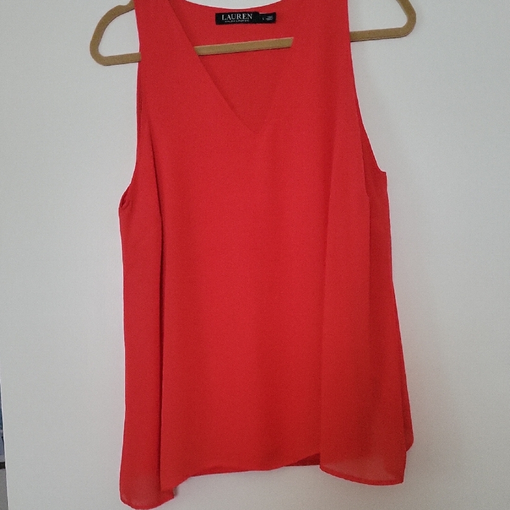 Lauren Ralph Lauren Orange Sleeveless Tank Top